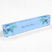 Porte-nom Pour Bureau Henna Elephant