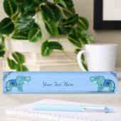 Porte-nom Pour Bureau Henna Elephant
