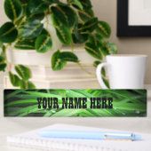 Porte-nom Pour Bureau Herbe couverte de rosée