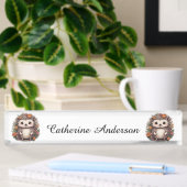 Porte-nom Pour Bureau Hérisson adorable