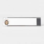 Porte-nom Pour Bureau Hérisson d'automne (Devant)