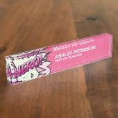 Porte-nom Pour Bureau HERO Fun Retro Combook Pink (Taille)