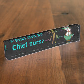 Porte-nom Pour Bureau hibou d'infirmière (Taille)