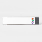 Porte-nom Pour Bureau Hippocampe polygonal arc-en-ciel (Devant)
