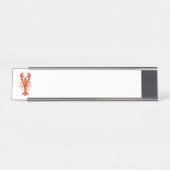 Porte-nom Pour Bureau Homard polygonal rouge (Devant)