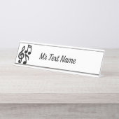 Porte-nom Pour Bureau Homme de musique (Devant)