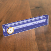 Porte-nom Pour Bureau Horloge acrylique de plaque d'identification - (Taille)