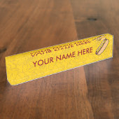 Porte-nom Pour Bureau Hotdog (Taille)