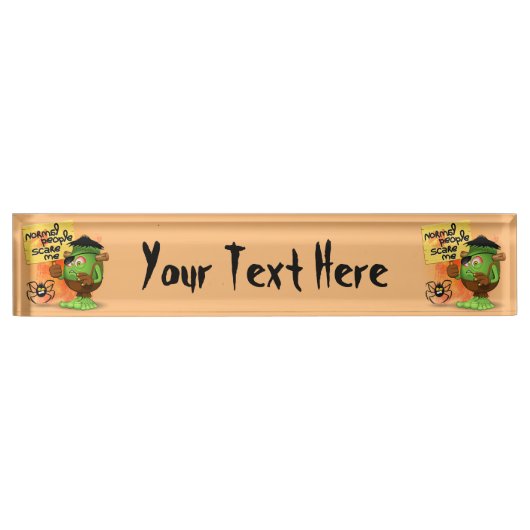 Porte-nom Pour Bureau Humorous Frankenstein (Devant)