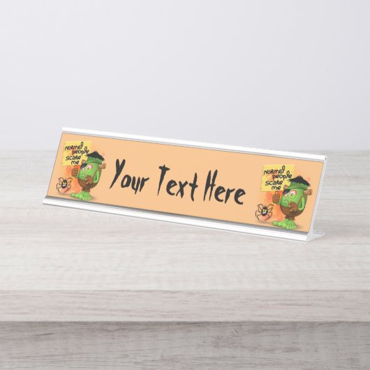 Porte-nom Pour Bureau Humorous Frankenstein (Devant)