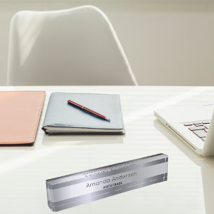 Porte-nom Pour Bureau Humour amusant bossbabe nom argent