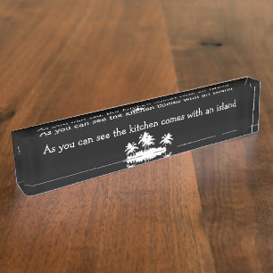 Porte-nom Pour Bureau Humour drôle de bureau d'agent immobilier