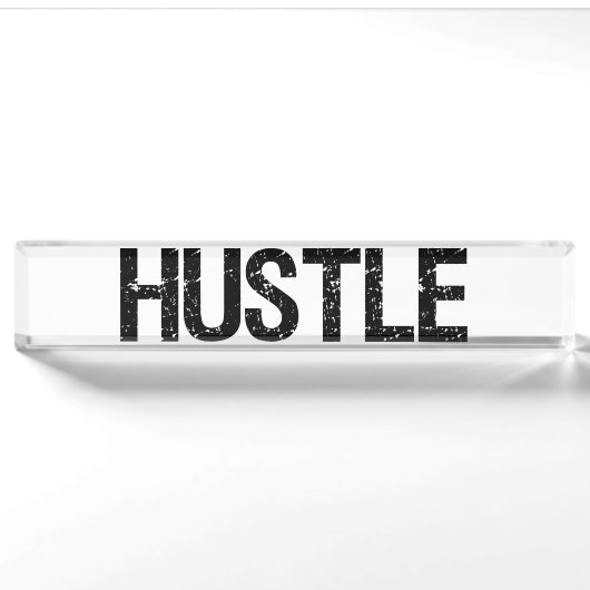 Porte-nom Pour Bureau Hustle (Devant)