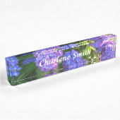 Porte-nom Pour Bureau Hydrangeas Violettes