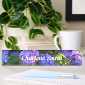 Porte-nom Pour Bureau Hydrangeas Violettes