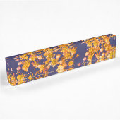 Porte-nom Pour Bureau hydrangée orange et marine