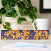 Porte-nom Pour Bureau hydrangée orange et marine
