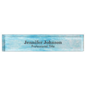 Porte-nom Pour Bureau Image de l'eau bleue de turquoise (Devant)