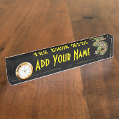 Porte-nom Pour Bureau Imaginaire psychédélique de Chameleon (Taille)