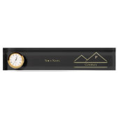 Porte-nom Pour Bureau Immobilier Gold (Devant)