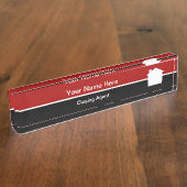 Porte-nom Pour Bureau Immobilier Titre Société Agent de fermeture (Taille)