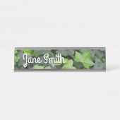 Porte-nom Pour Bureau Impression botanique verte Ivy (Devant)