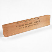 Porte-nom Pour Bureau Impression de bois
