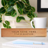 Porte-nom Pour Bureau Impression de bois