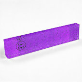 Porte-nom Pour Bureau Impression de surface rugueuse violette