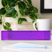 Porte-nom Pour Bureau Impression de surface rugueuse violette
