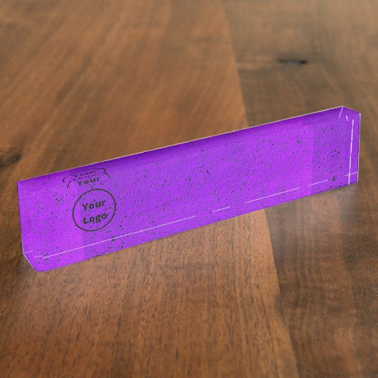 Porte-nom Pour Bureau Impression de surface rugueuse violette (Taille)