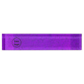 Porte-nom Pour Bureau Impression de surface rugueuse violette (Devant)