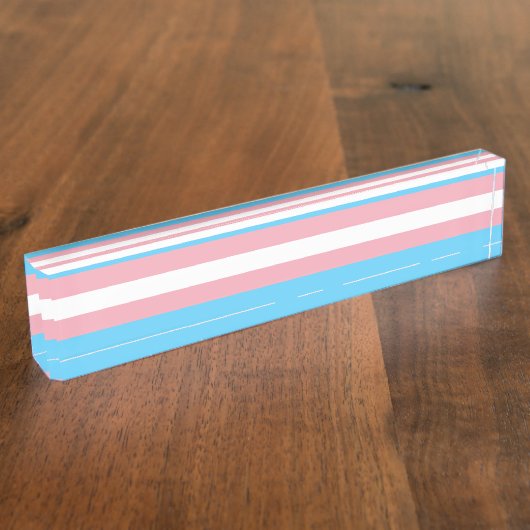 Porte-nom Pour Bureau Indicateur de fierté transgenre (Taille)