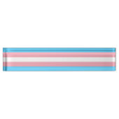 Porte-nom Pour Bureau Indicateur de fierté transgenre (Devant)