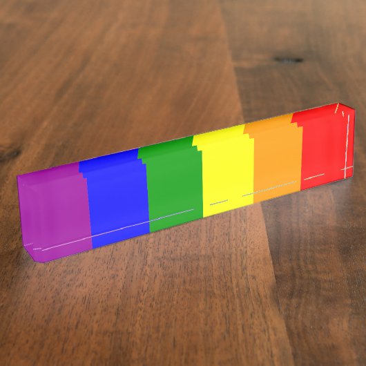 Porte-nom Pour Bureau Indicateur gay pride (Taille)
