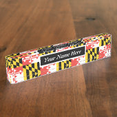 Porte-nom Pour Bureau Indicateur personnalisable du Maryland (Taille)