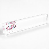 Porte-nom Pour Bureau Infinité avec les fleurs Sakura