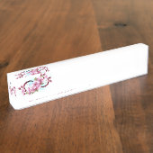 Porte-nom Pour Bureau Infinité avec les fleurs Sakura (Taille)