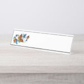 Porte-nom Pour Bureau Infinité de papillons monarques (Devant)