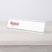 Porte-nom Pour Bureau Infirmière (Devant)