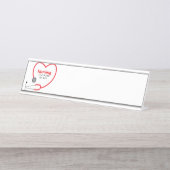 Porte-nom Pour Bureau Infirmière, c'est de l'art (Devant)