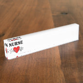 Porte-nom Pour Bureau Infirmière pendant la vie (Taille)