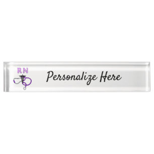 Porte-nom Pour Bureau Infirmière RN Stethoscope Personnalisé