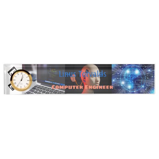 Porte-nom Pour Bureau Informaticien de la programmation (Devant)