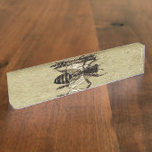 Porte-nom Pour Bureau Insecte de la faune de l'abeille Queen (Taille)