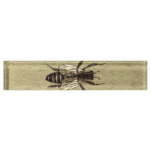 Porte-nom Pour Bureau Insecte de la faune de l'abeille Queen (Devant)