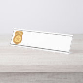 Porte-nom Pour Bureau Insigne de police (Devant)