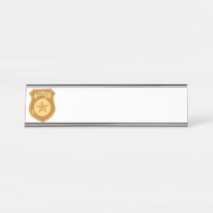 Porte-nom Pour Bureau Insigne de police