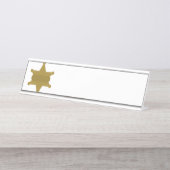 Porte-nom Pour Bureau Insigne du shérif (Devant)