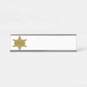 Porte-nom Pour Bureau Insigne du shérif